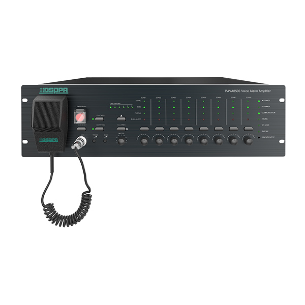 Centro de sistema de alarma de voz integrada PAVA8500 8 zonas PA