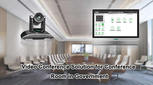 Solución de videoconferencia para la sala de conferencias en el gobierno