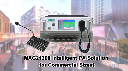 Solución inteligente PA MAG2120II para calle comercial