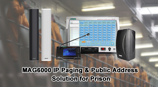 Solución de megafonía y megafonía IP MAG6000 para la prisión