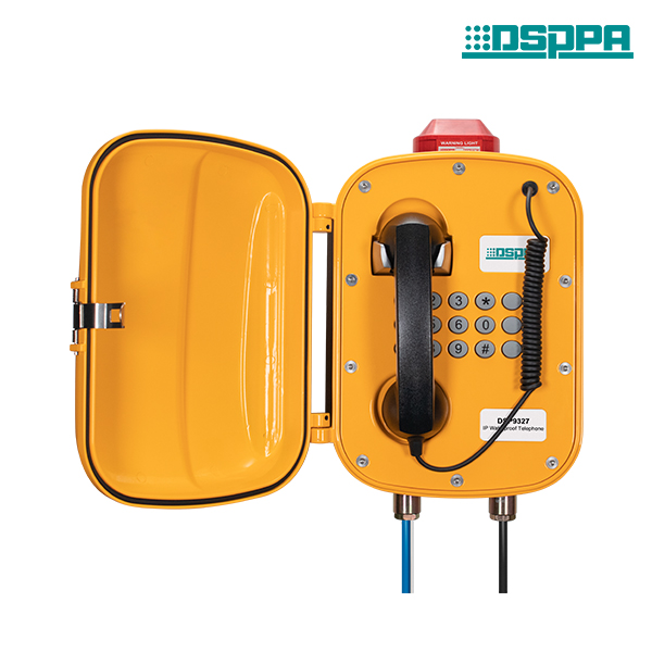 DSP9327W IP alarma de sonido y luz impermeable teléfono montado en la pared
