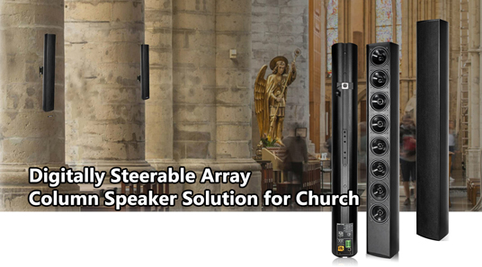 Solución de altavoz de columna direccional de matriz de nueva generación serie DSP1500 con fases digitales para Iglesia