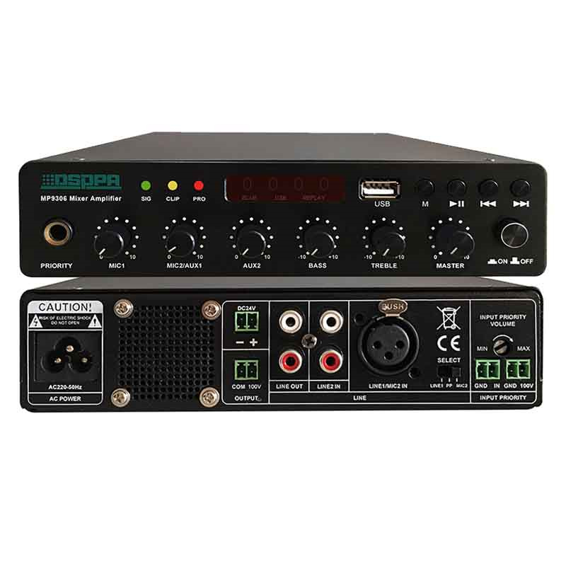 MP9306 60W ultrafino Amplificador mezclador digital