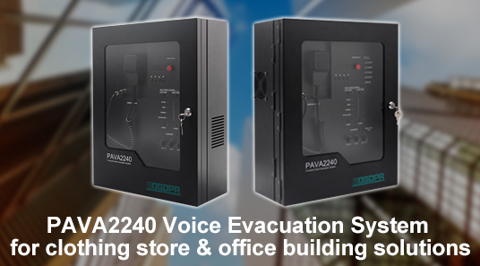 Sistema de evacuación de voz DSPPA PAVA2240 para tiendas de ropa y soluciones de edificios de oficinas