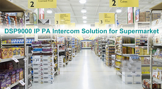 Solución de intercomunicador PA de red IP DSP9000 para supermercado