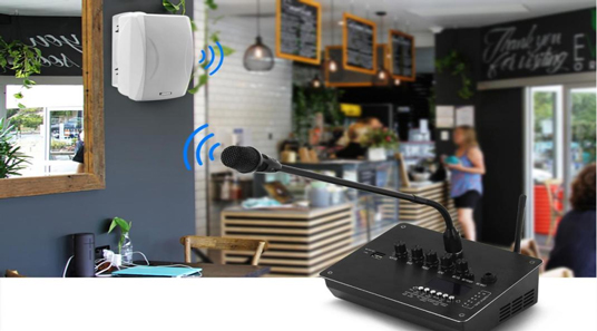 Sistema de transmisión inalámbrico integrado MP30W MP62W para cafetería y pequeño supermercado y gasolinera