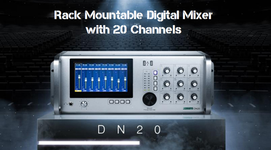Mezclador digital Montado en Rack con 20 canales DN20